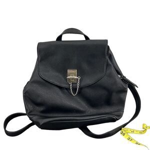 Nine West Women's Black Mini Backpack with Lock-Marking Casual